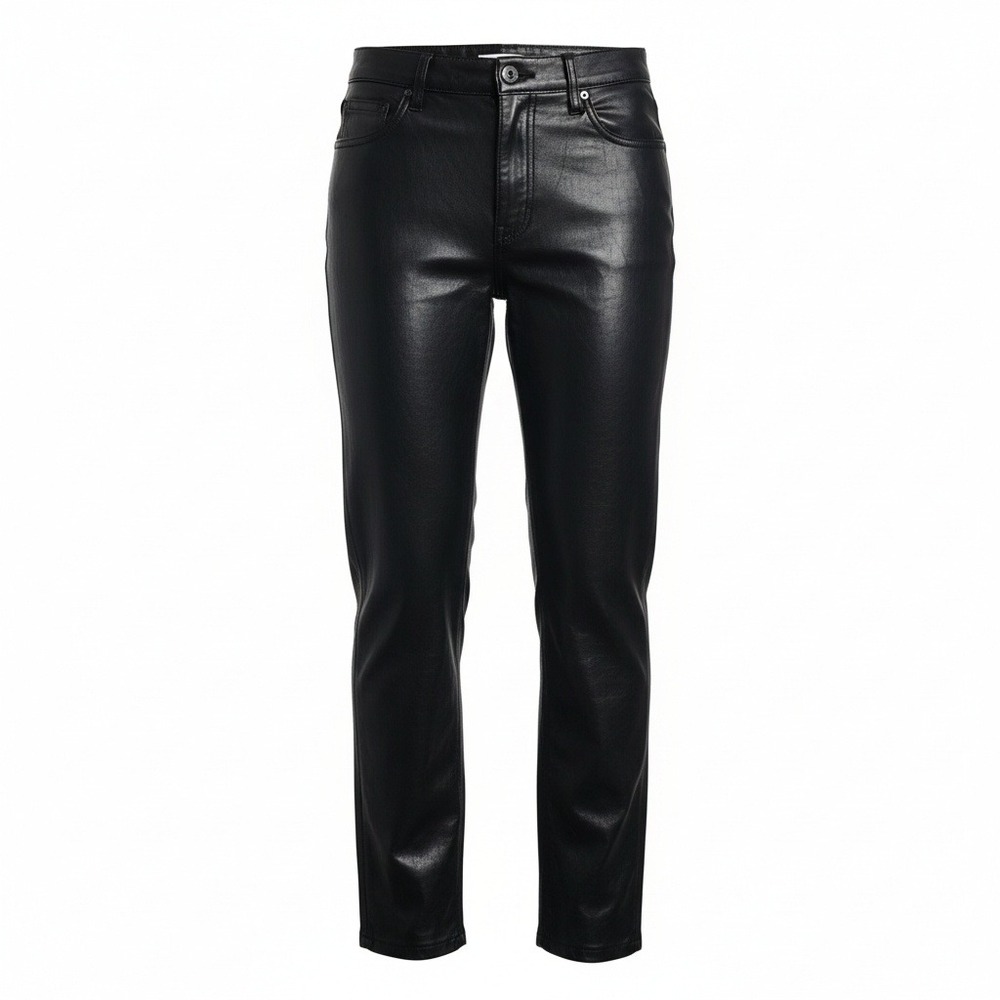 ARITZIA Wilfred The Melina Black Faux Leather Straight Leg Pants Size 2‎ $148